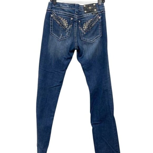 Miss Me Womens Mid-Rise Straight Leg Denim Jeans Size 31 - Picture 3 of 6